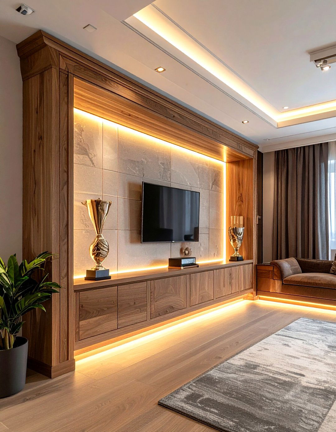 Custom Built Trophy Wall - 30 trophy display ideas