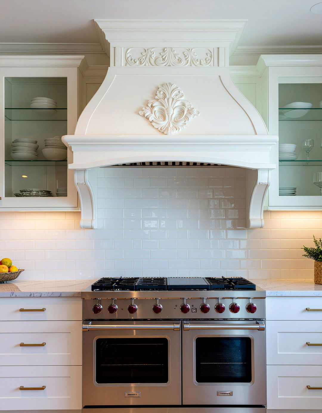 Custom Plaster Vent Hood - 30 plaster hood kitchen ideas