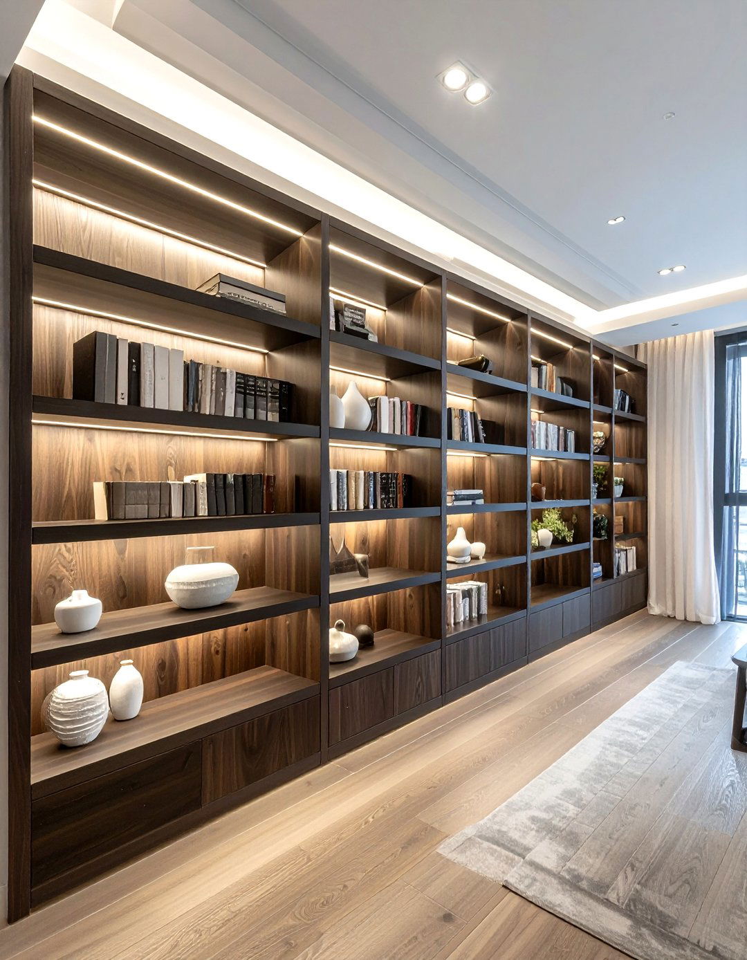 Custom built in shelving - 30 luxurious decor ideas