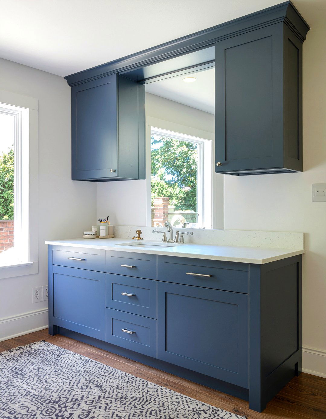 Custom cabinetry linen tower - 30 bathroom linen cabinet ideas