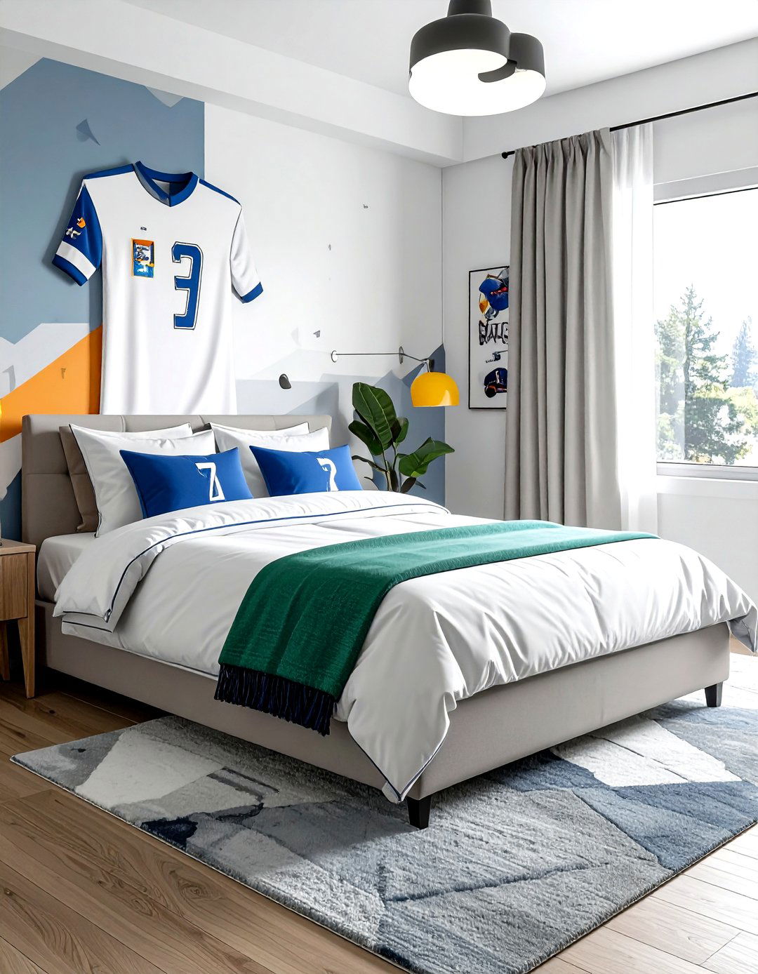 Custom jersey soccer bedroom theme - 30 soccer bedroom ideas