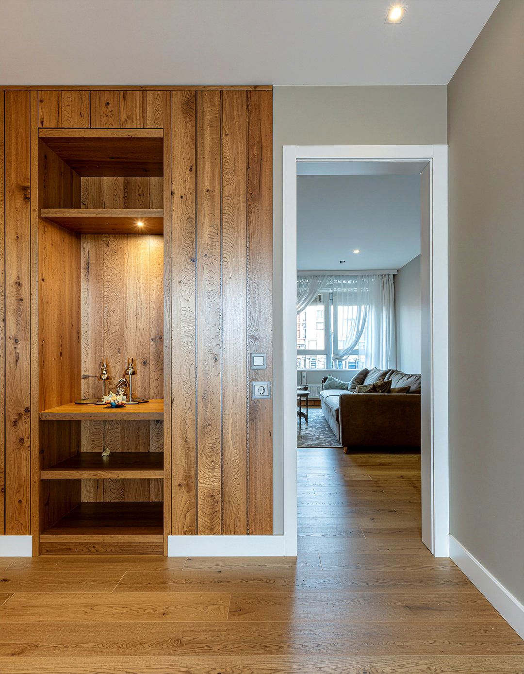 Custom millwork wall - 30 new construction living room ideas