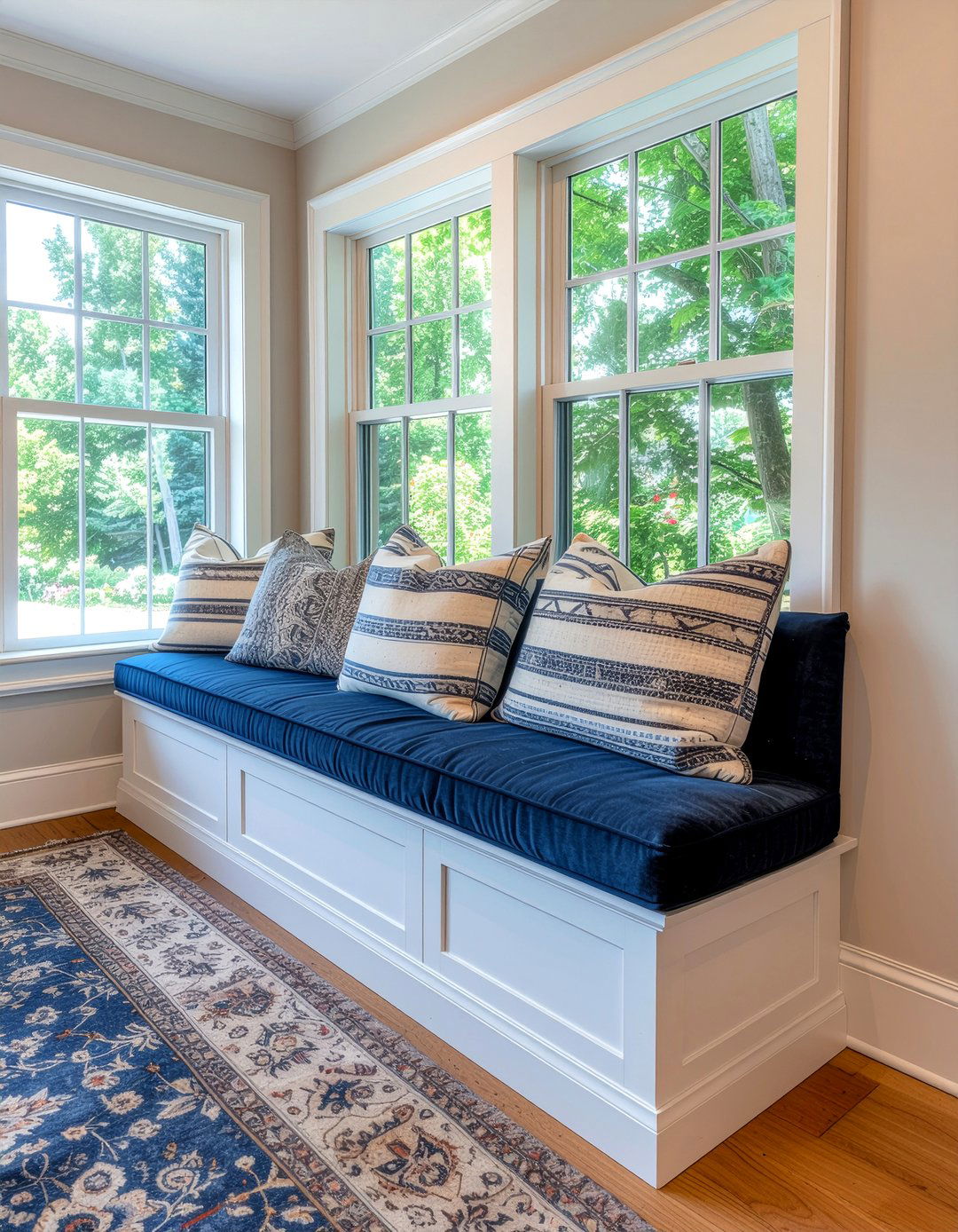 Custom window seat cushions - 30 easy dining room makeover ideas