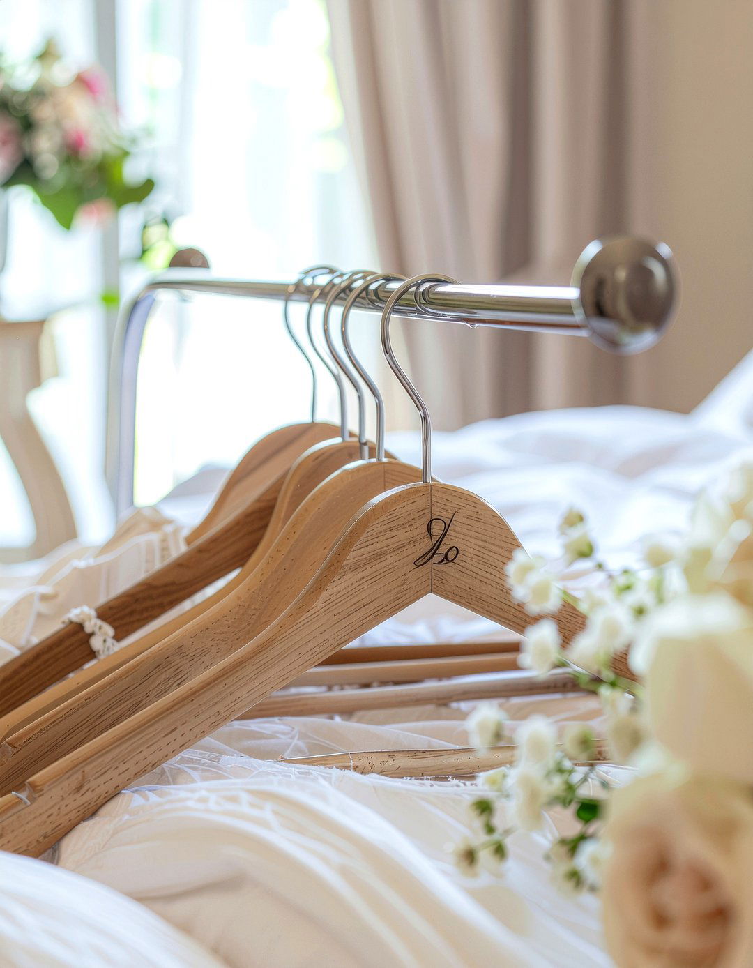 Custom wooden hangers - 30 bedroom wooden hangers