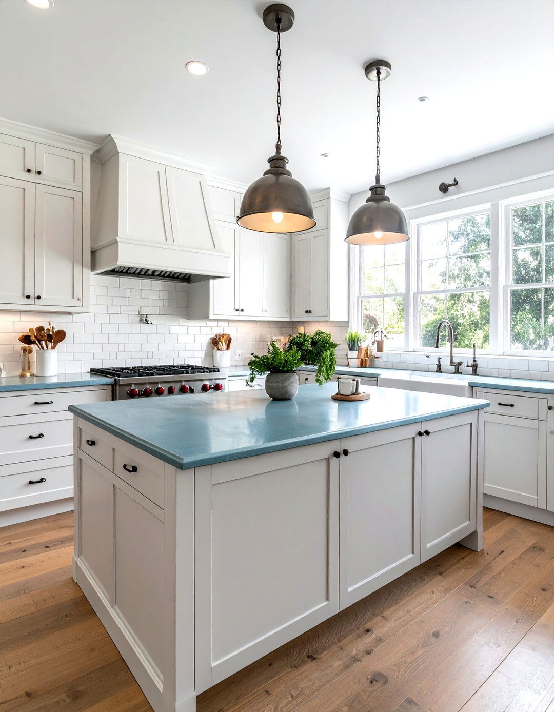 Custom zinc countertop - 30 kitchen countertop ideas