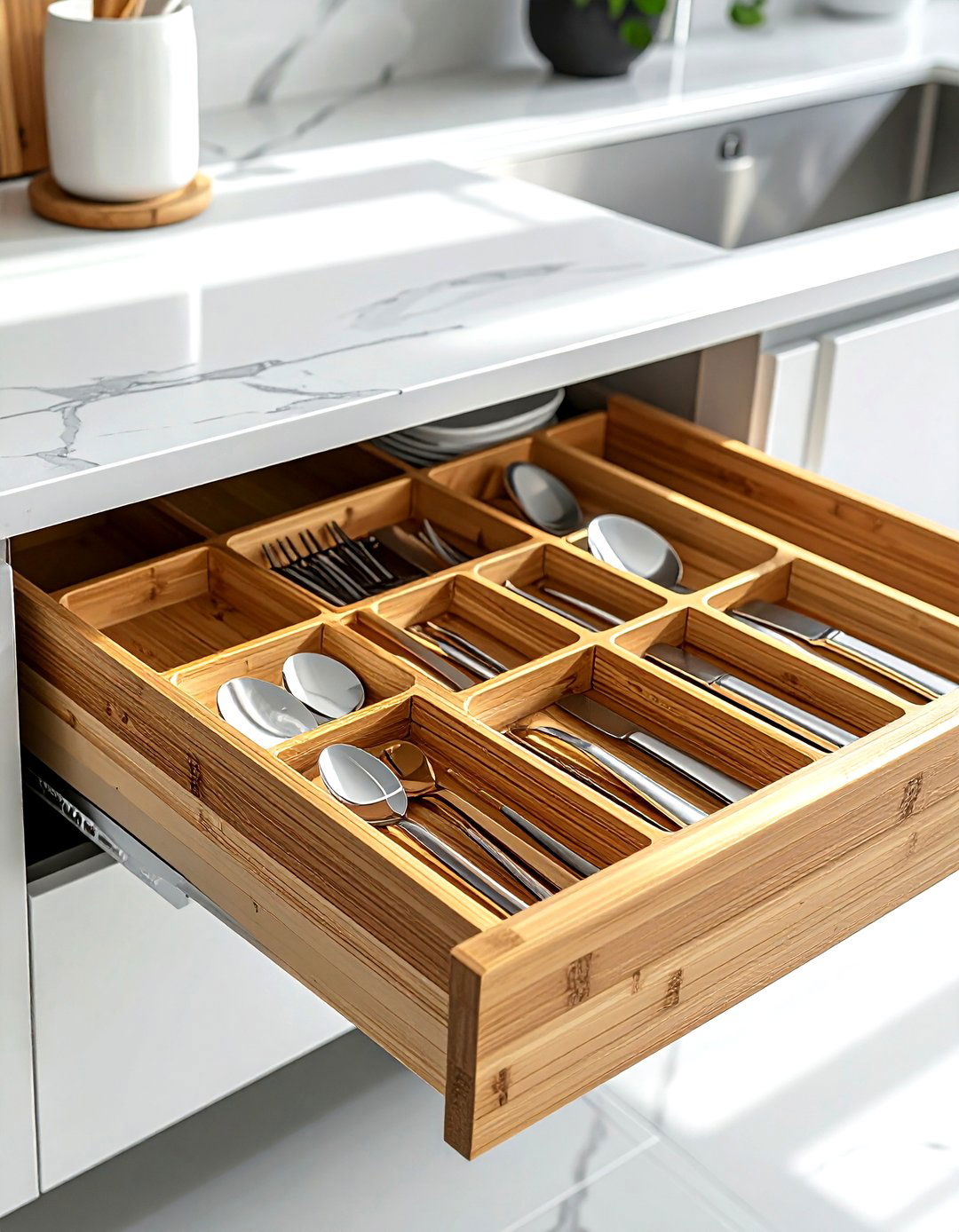Cutlery drawer insert - 30 kitchen clever storage ideas