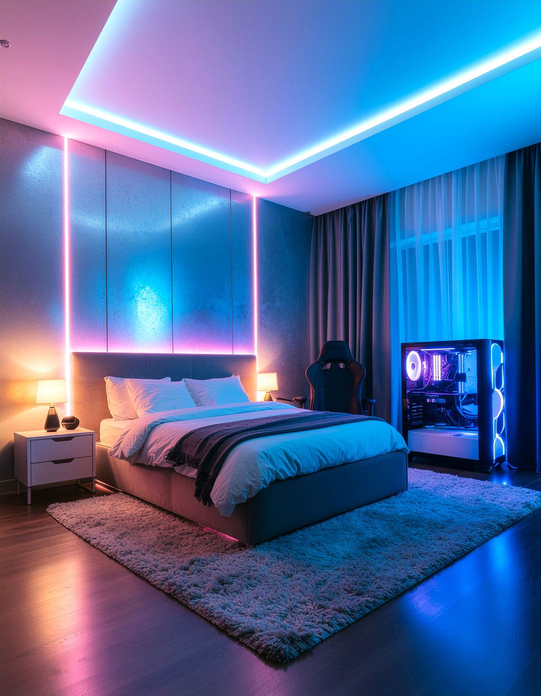 Cyberpunk Bedroom - 30 video game bedroom ideas