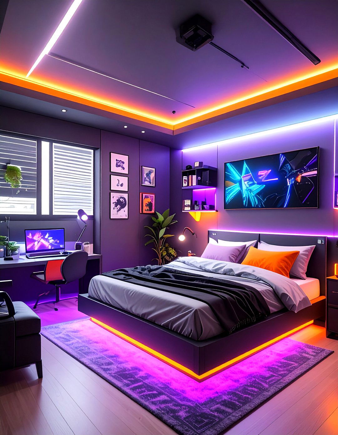 Cyberpunk anime bedroom - 30 manga bedroom ideas