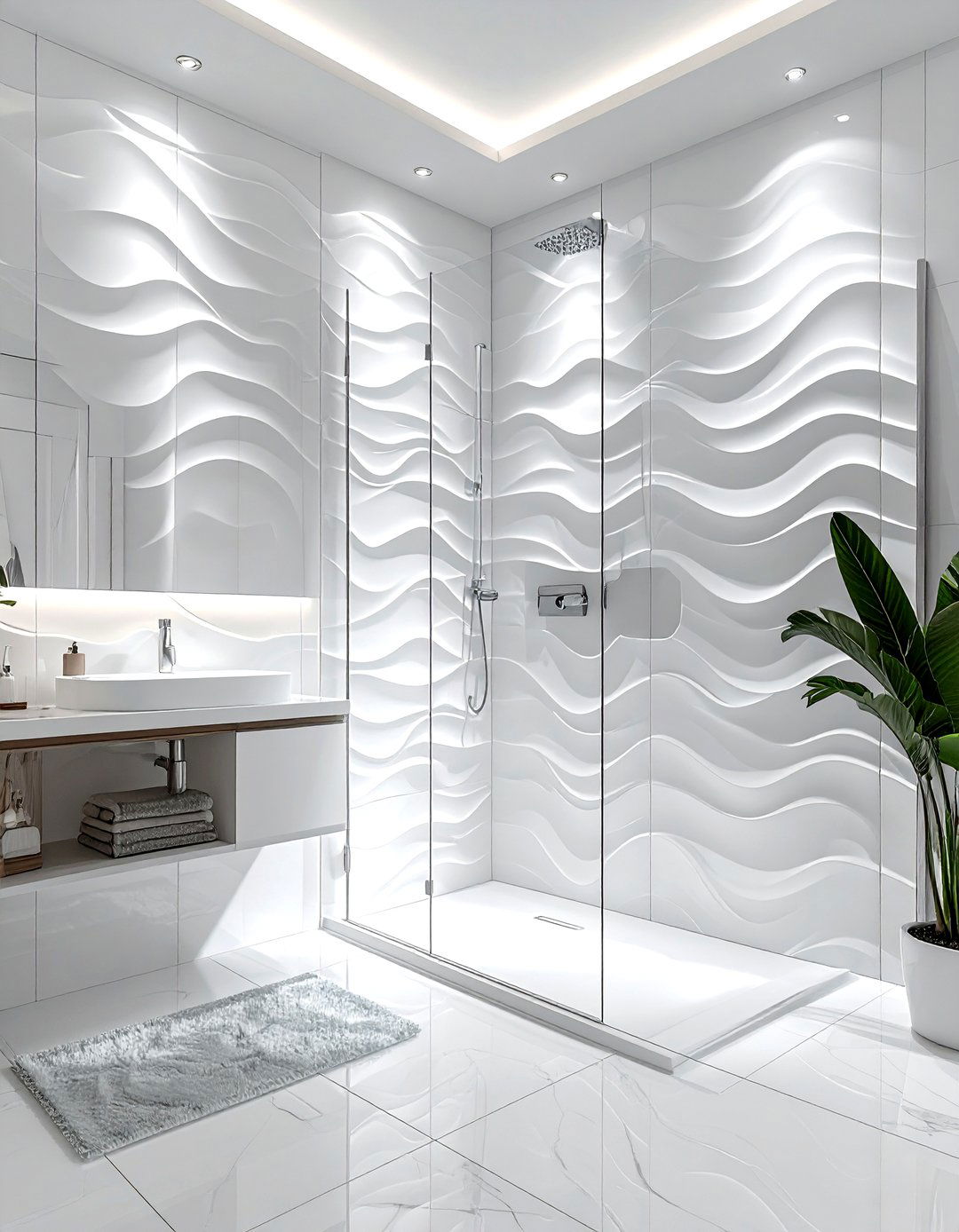 D Bathroom Tile - 30 bathroom wall texture ideas