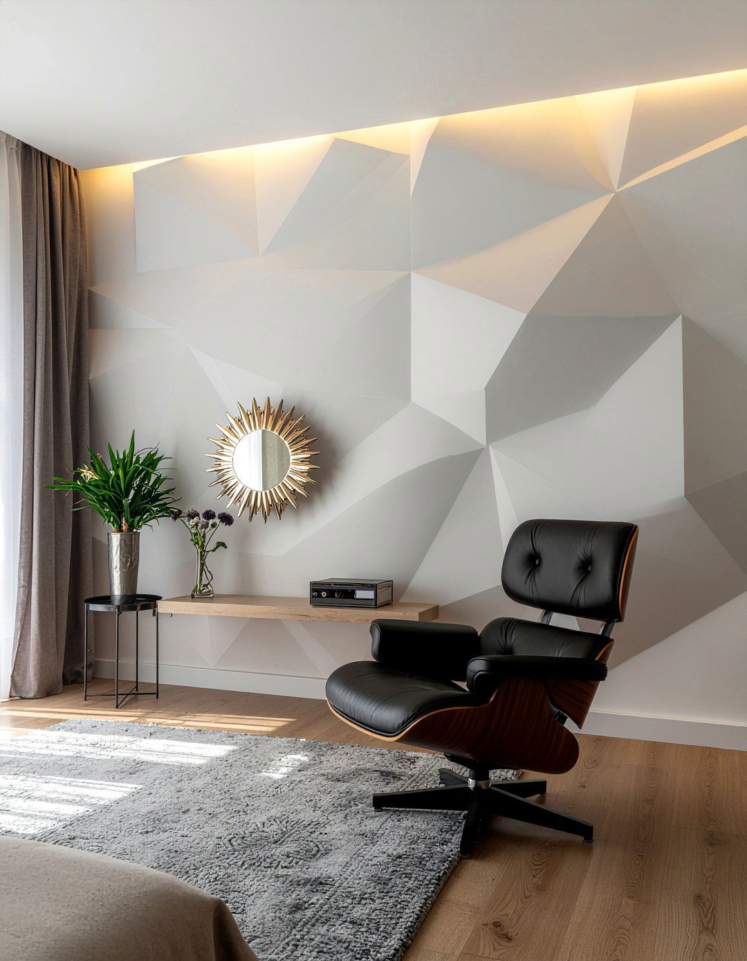 D Geometric Wallpaper - 30 bedroom geometric wallpapers