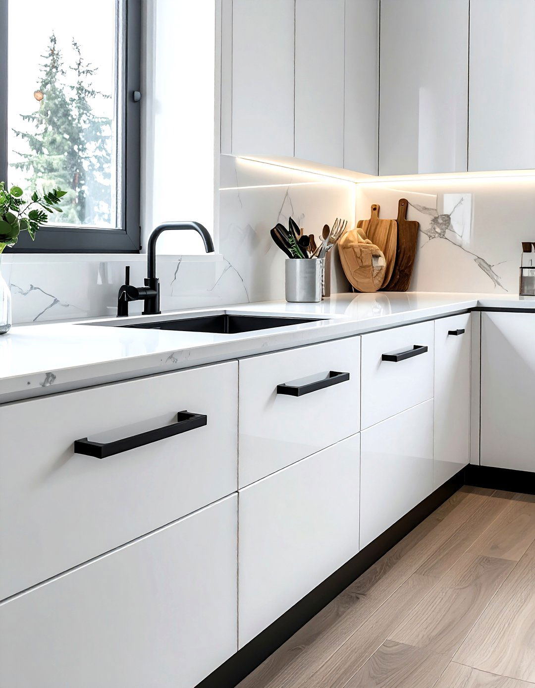 D Shaped Cabinet Pulls - 30 senior friendly kitchen ideas