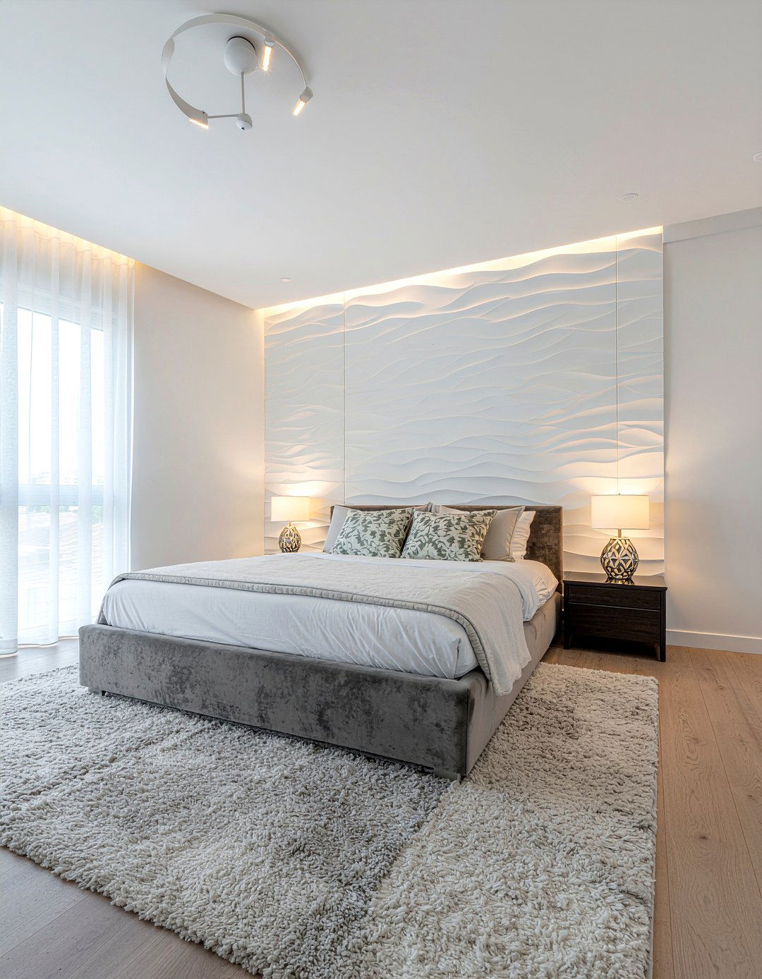 D Textured Wall Tile - 30 bedroom tile designs