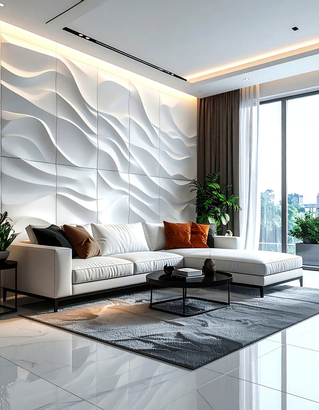 D Wall Panels - 30 living room wall ideas