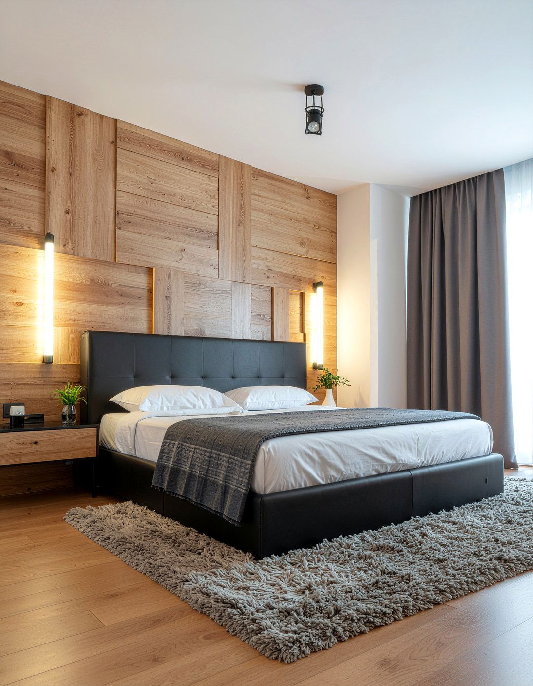 D Wood Wall Panel - 30 bedroom wood wall ideas