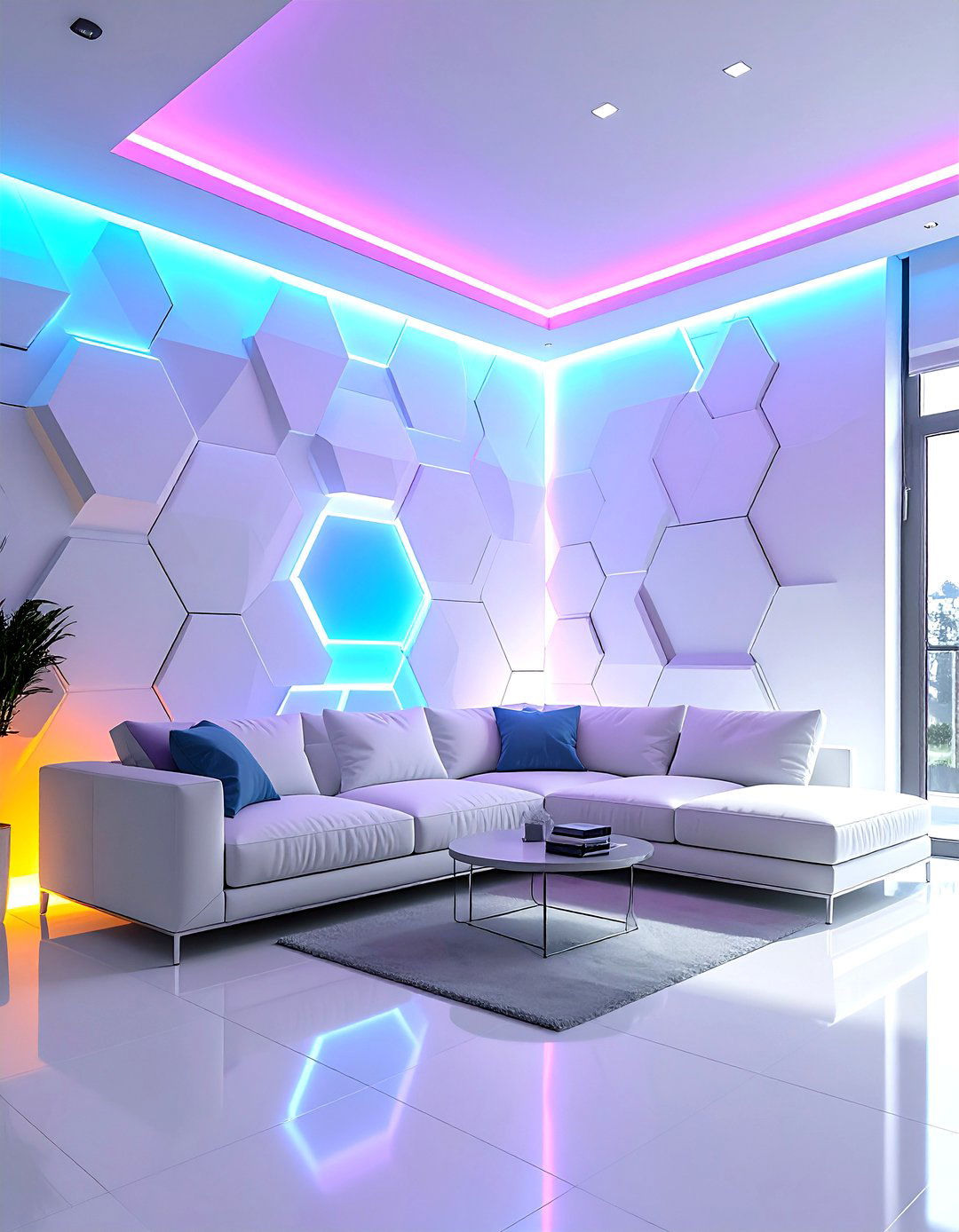 D geometric panels - 30 living room textured walls