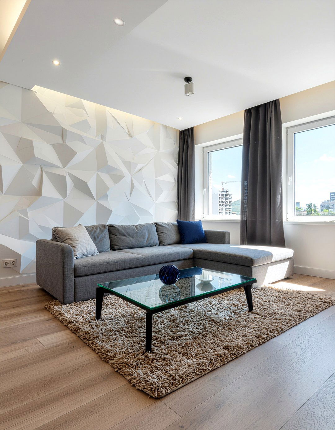 D geometric wallpaper - 30 living room geometric wallpapers