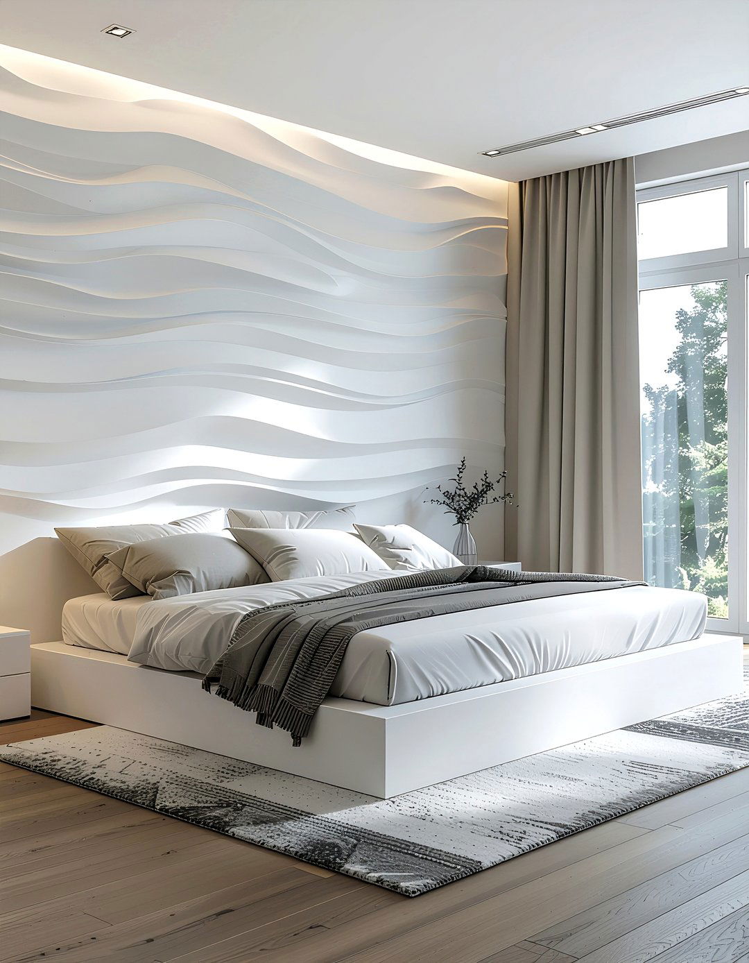 D wall panel bedroom - 30 bedroom wall texture ideas