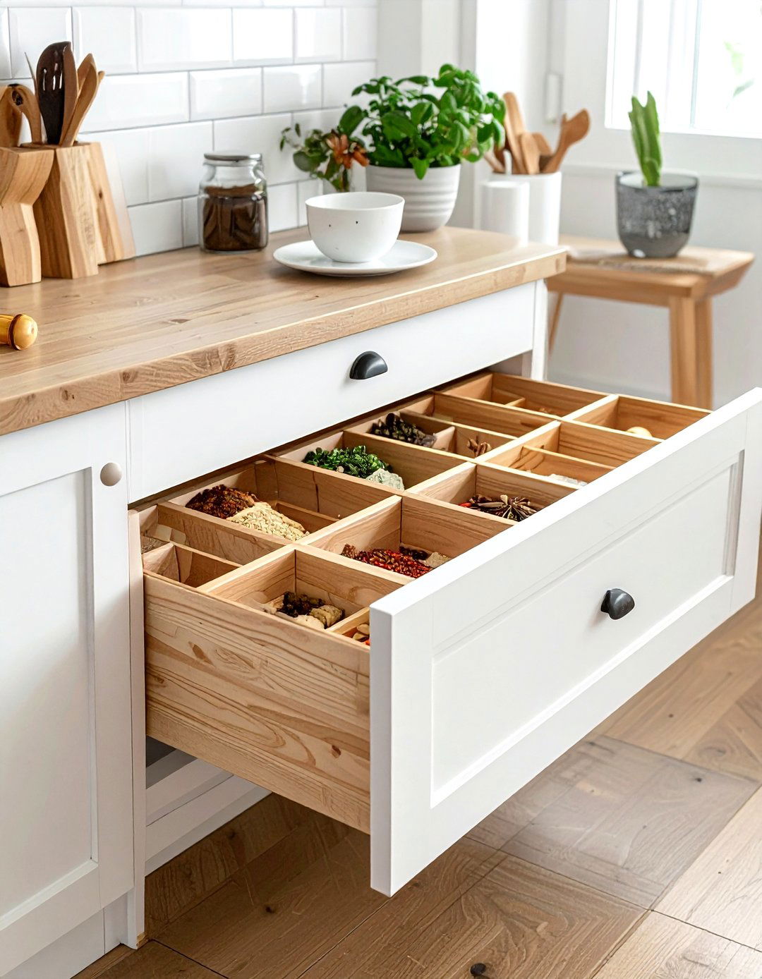 DIY Spice Drawer Insert - 30 spice drawer kitchen ideas