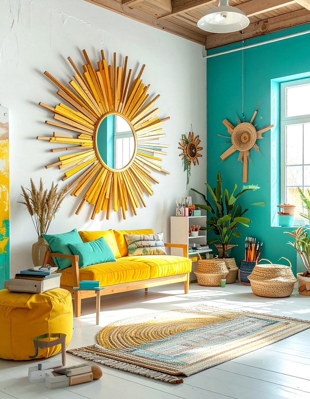 DIY Sunburst Mirror - 30 sunburst mirror ideas