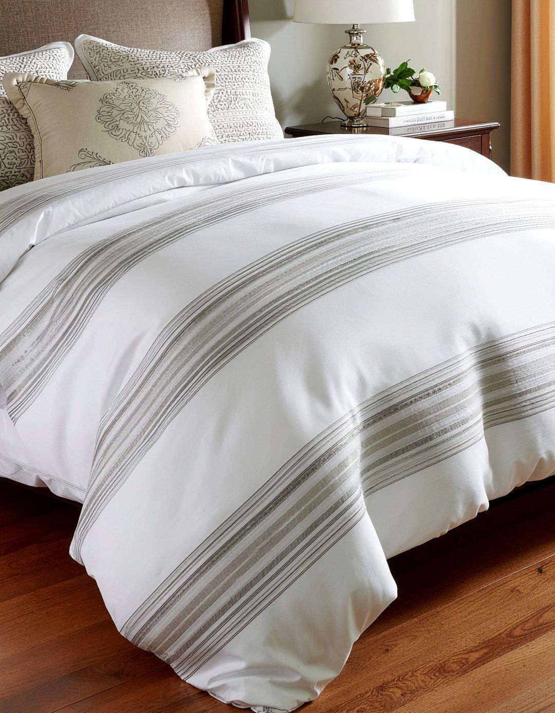 Damask Stripe Down Comforter - 30 bedroom down comforters