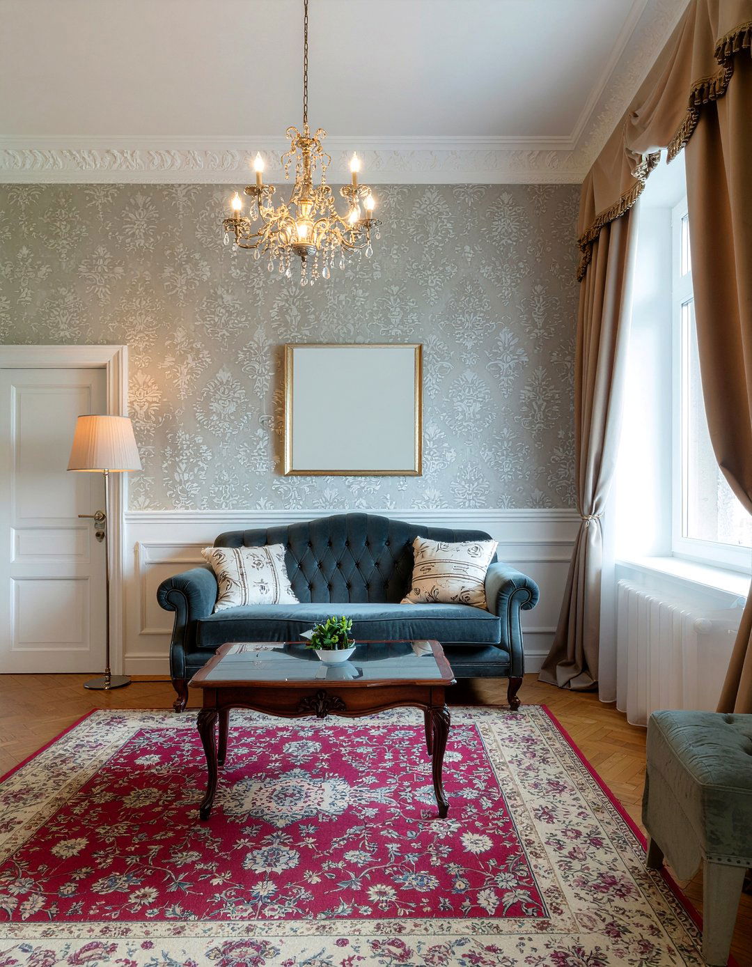 Damask Wallpaper - 30 living room textured wallpapers