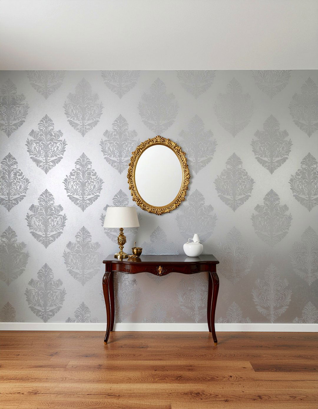 Damask wall covering - 30 living room Regency furniture ideas