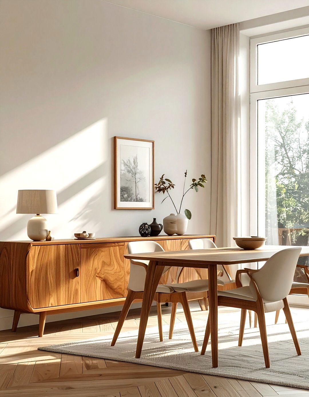 Danish Modern Sideboard - 30 mid-century buffet dining room ideas
