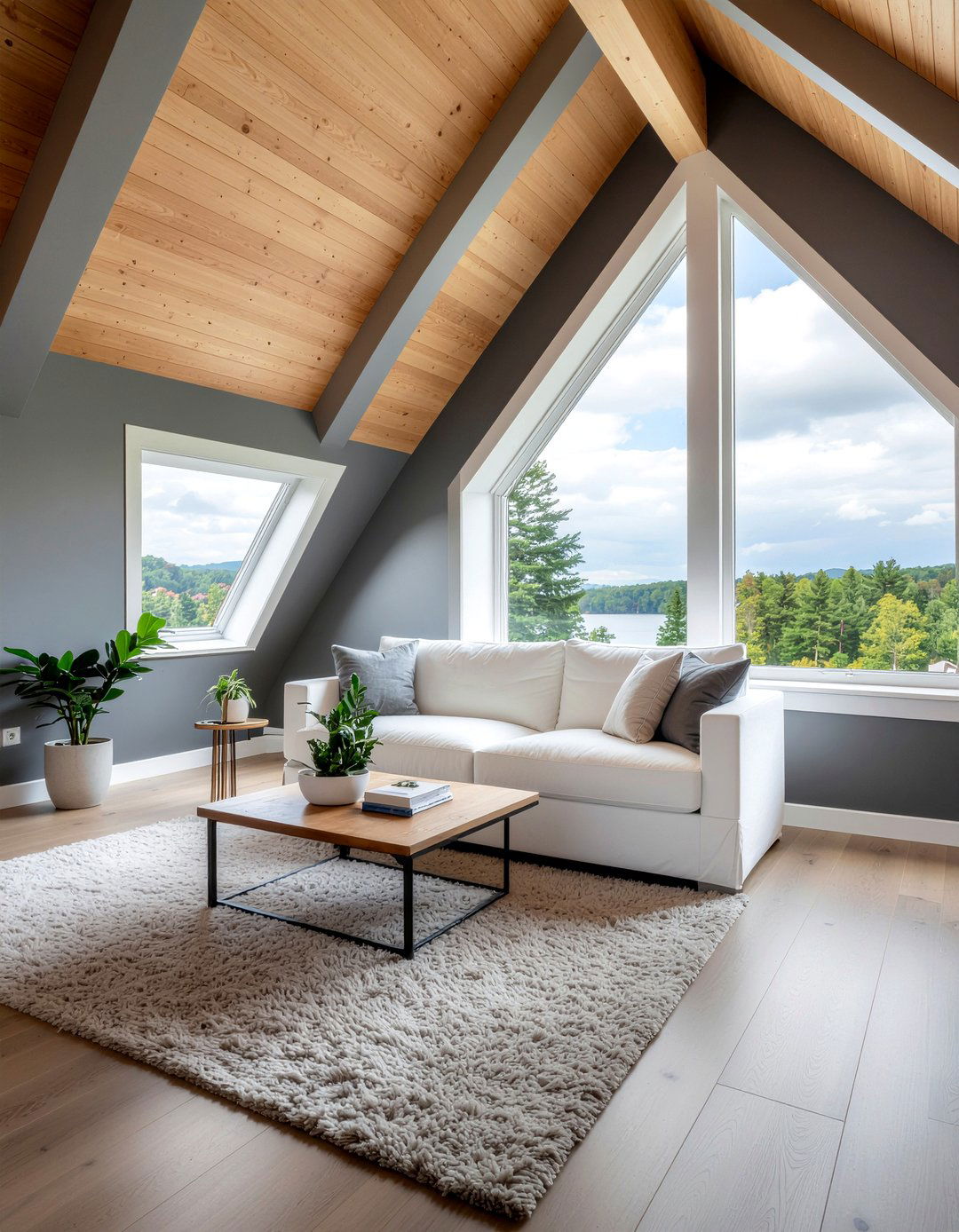 Dark A frame living room paint - 30 living room A-frame ideas