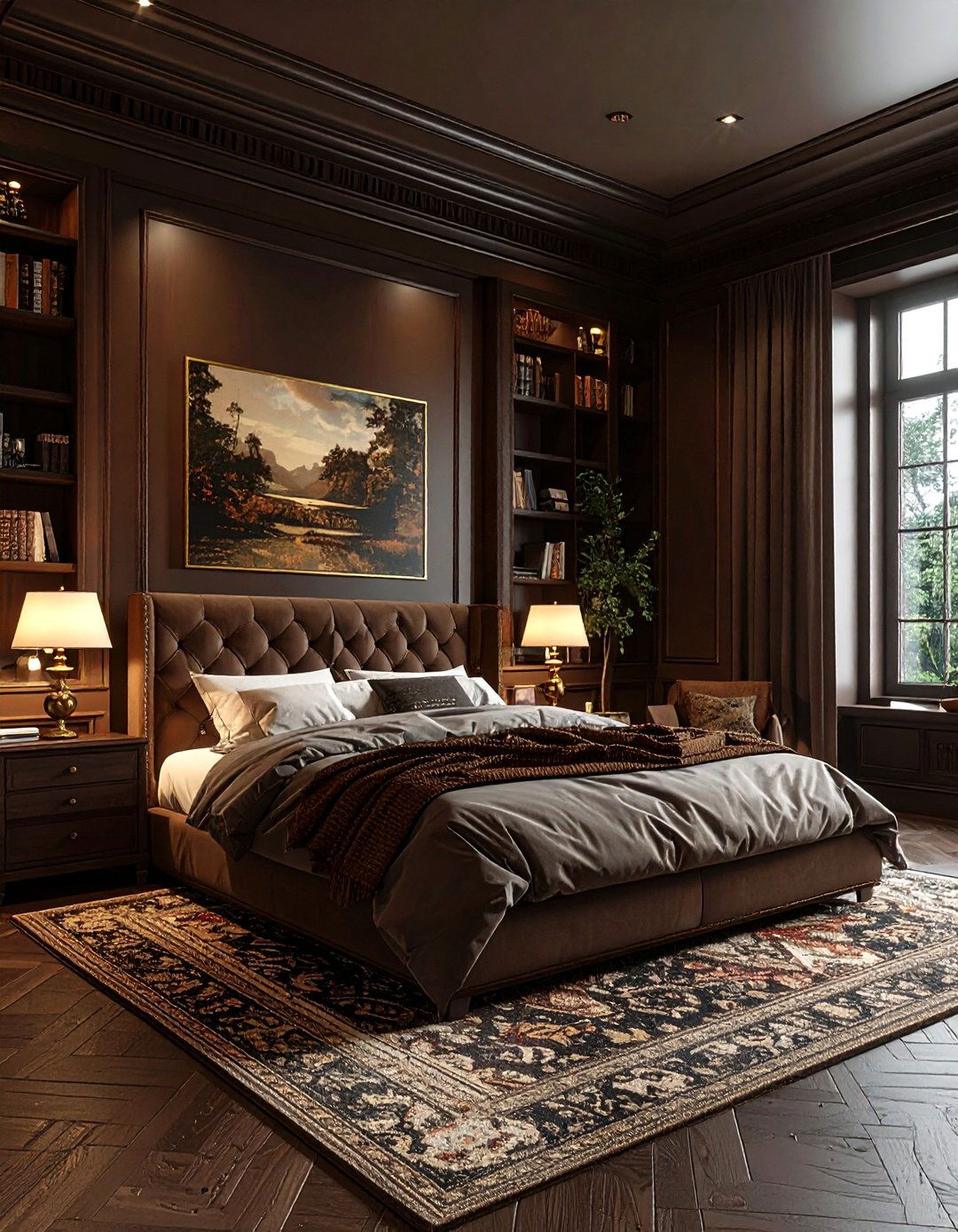 Dark Academia Brown Bedroom - 30 brown bedroom ideas