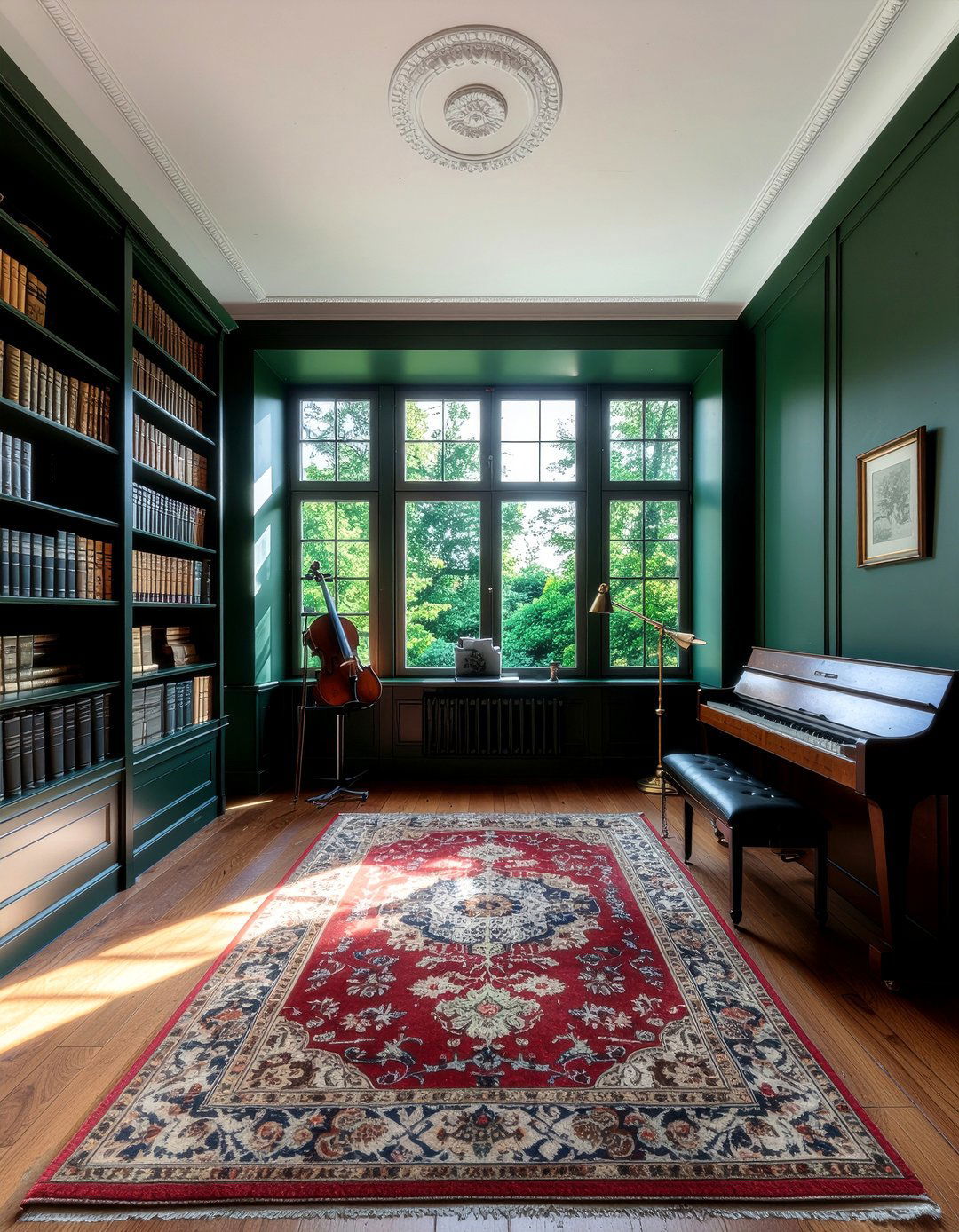 Dark Academia Music Room - 30 music themed living room ideas