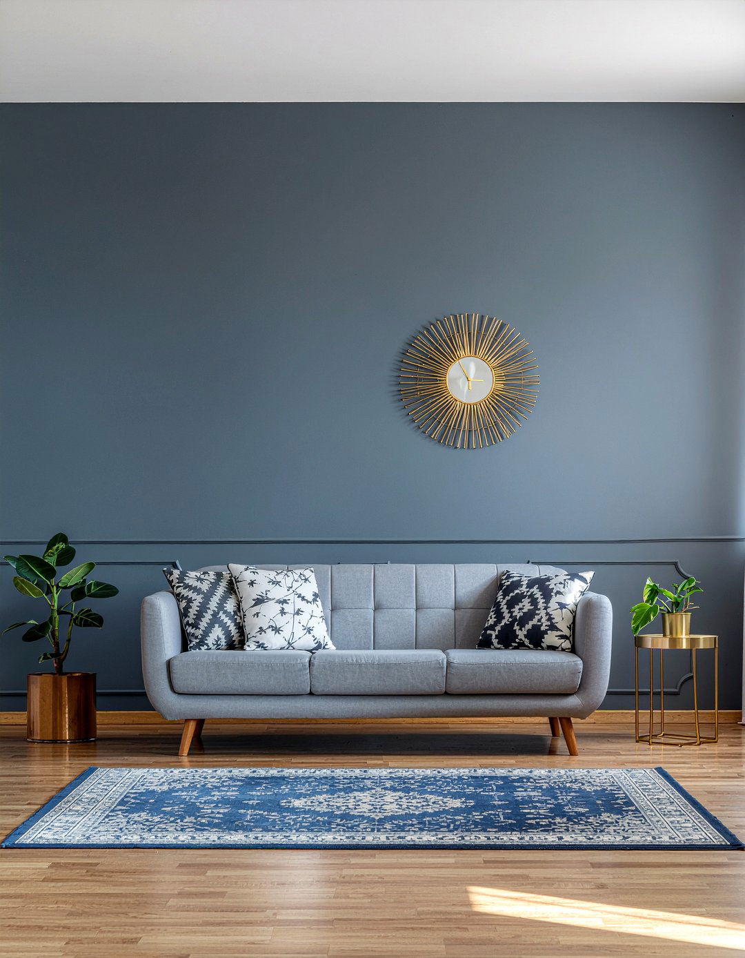 Dark Accent Wall - 30 large living room ideas