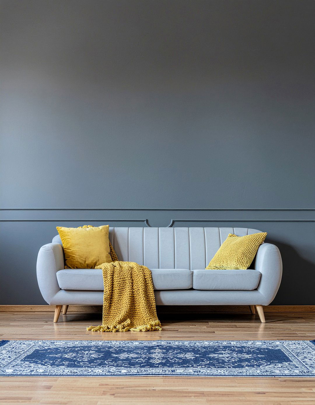 Dark Accent Wall - 30 living room refresh ideas