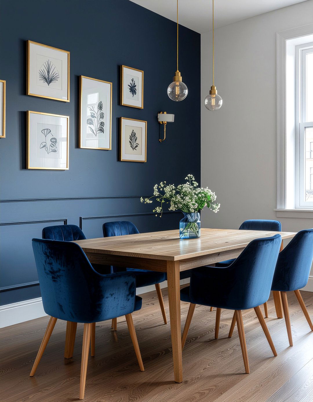 Dark Accent Wall - 30 dining room statement piece ideas