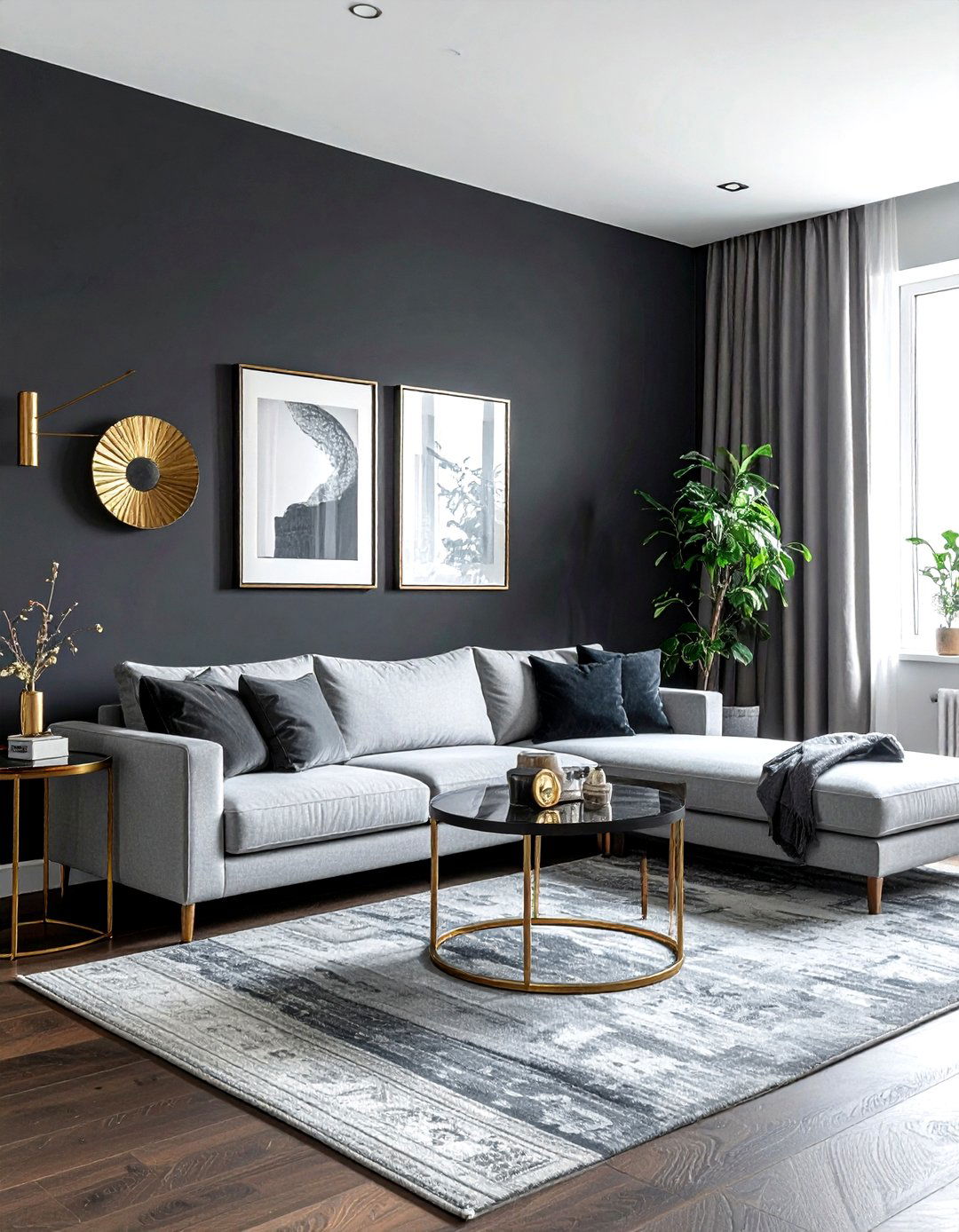 Dark Accent Wall - 30 dramatic decor ideas