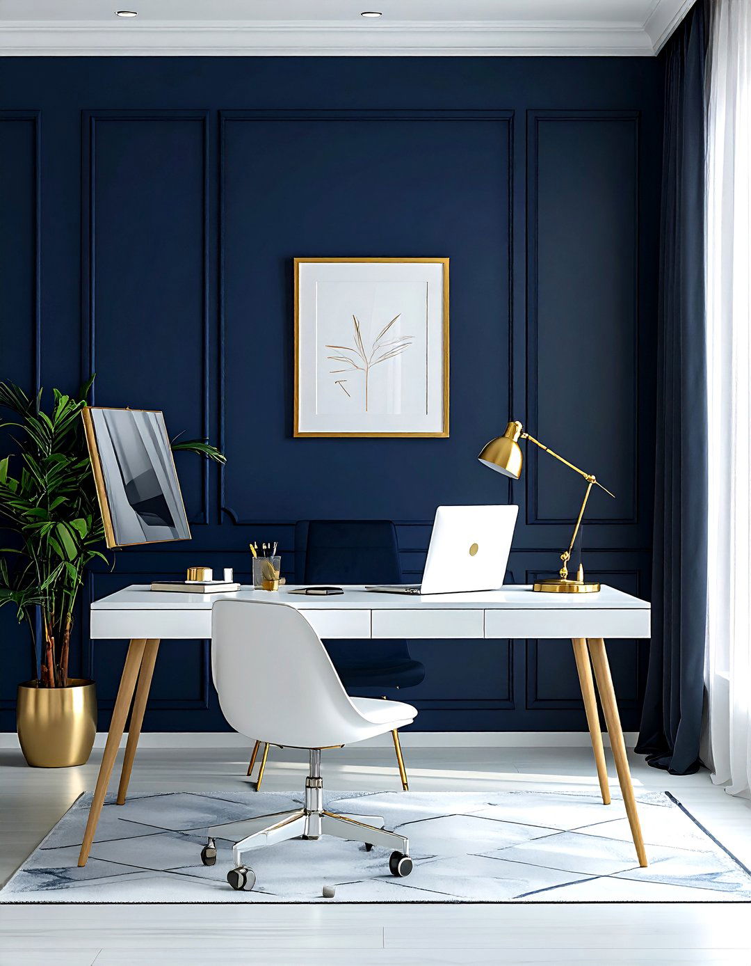 Dark Accent Wall Office - 30 inspiring office ideas