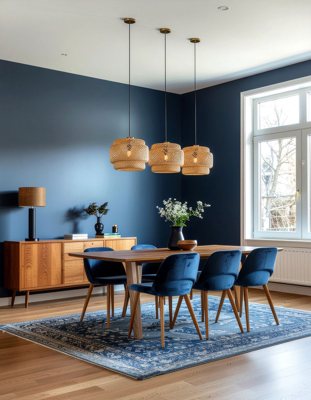 Dark Accent Walls - 30 cozy dining room ideas