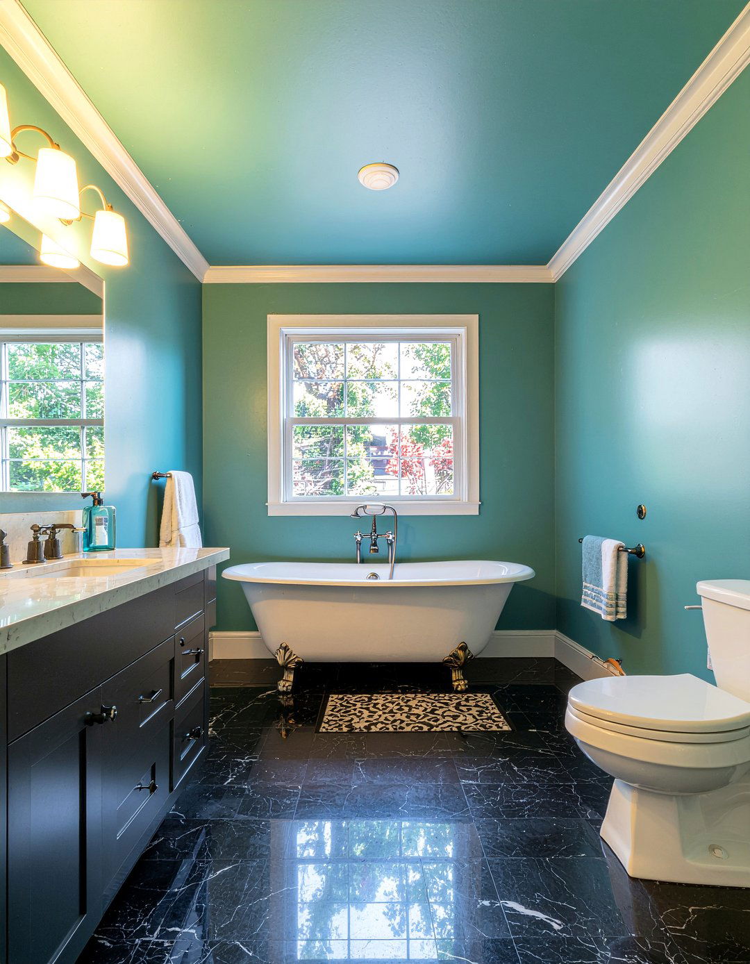 Dark Aqua Bathroom - 30 aqua bathroom ideas