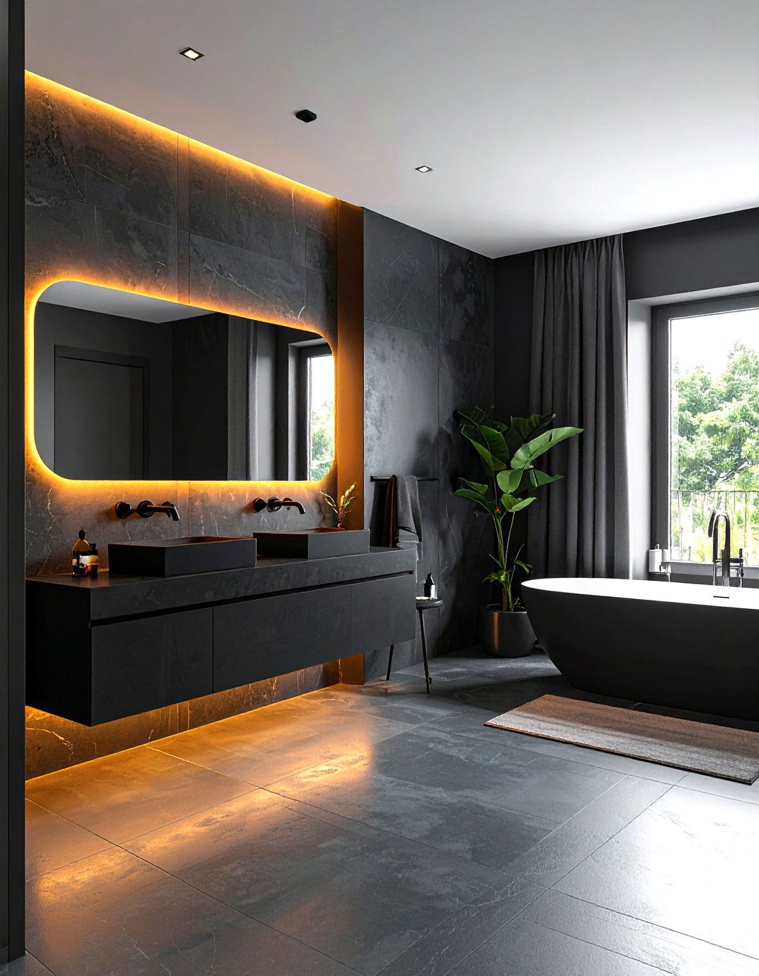 Dark Bathroom - 30 unique bathroom ideas