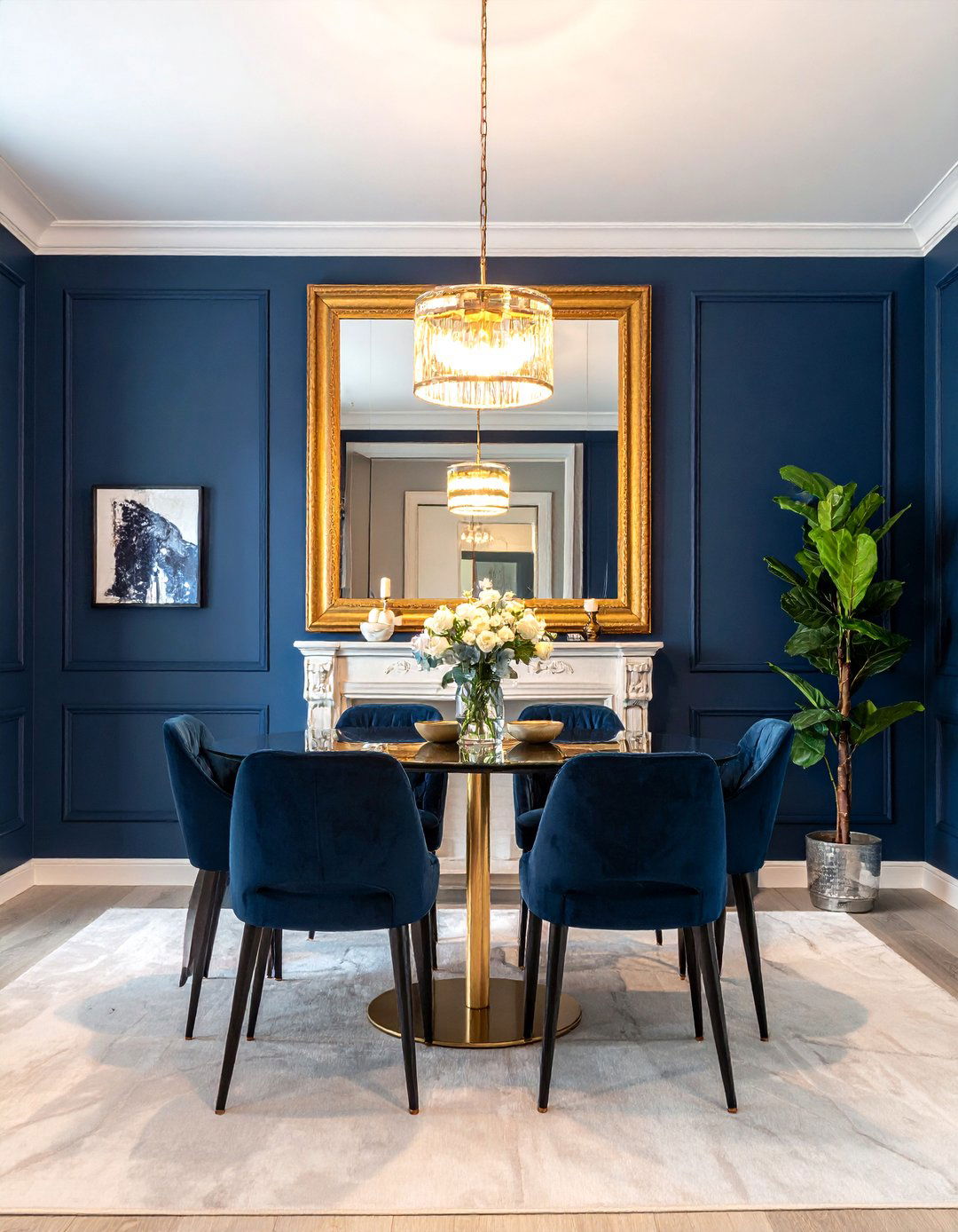 Dark Blue Dining Room Walls - 30 twilight dining room ideas