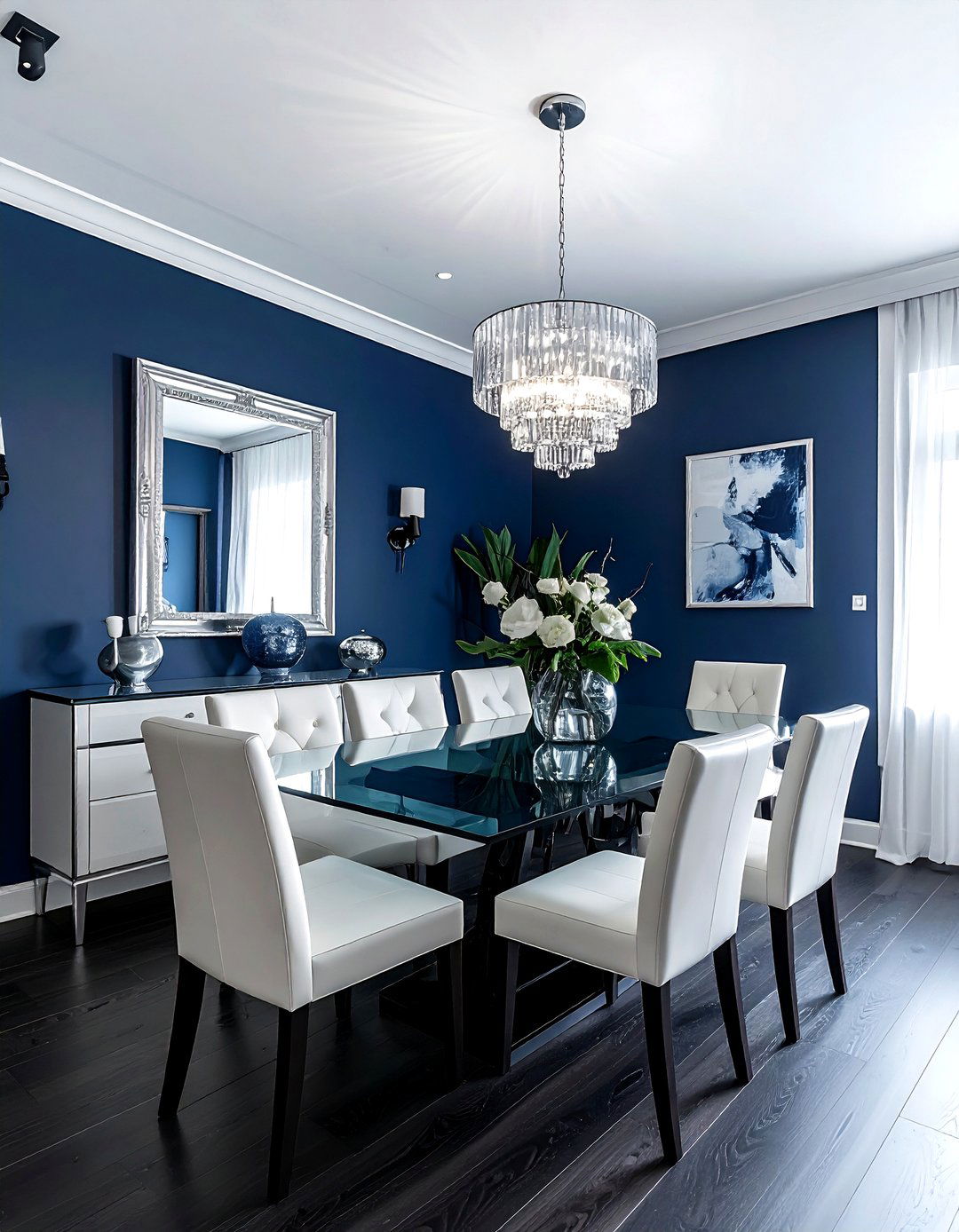 Dark Blue Dining Room - 30 cool blue dining room ideas