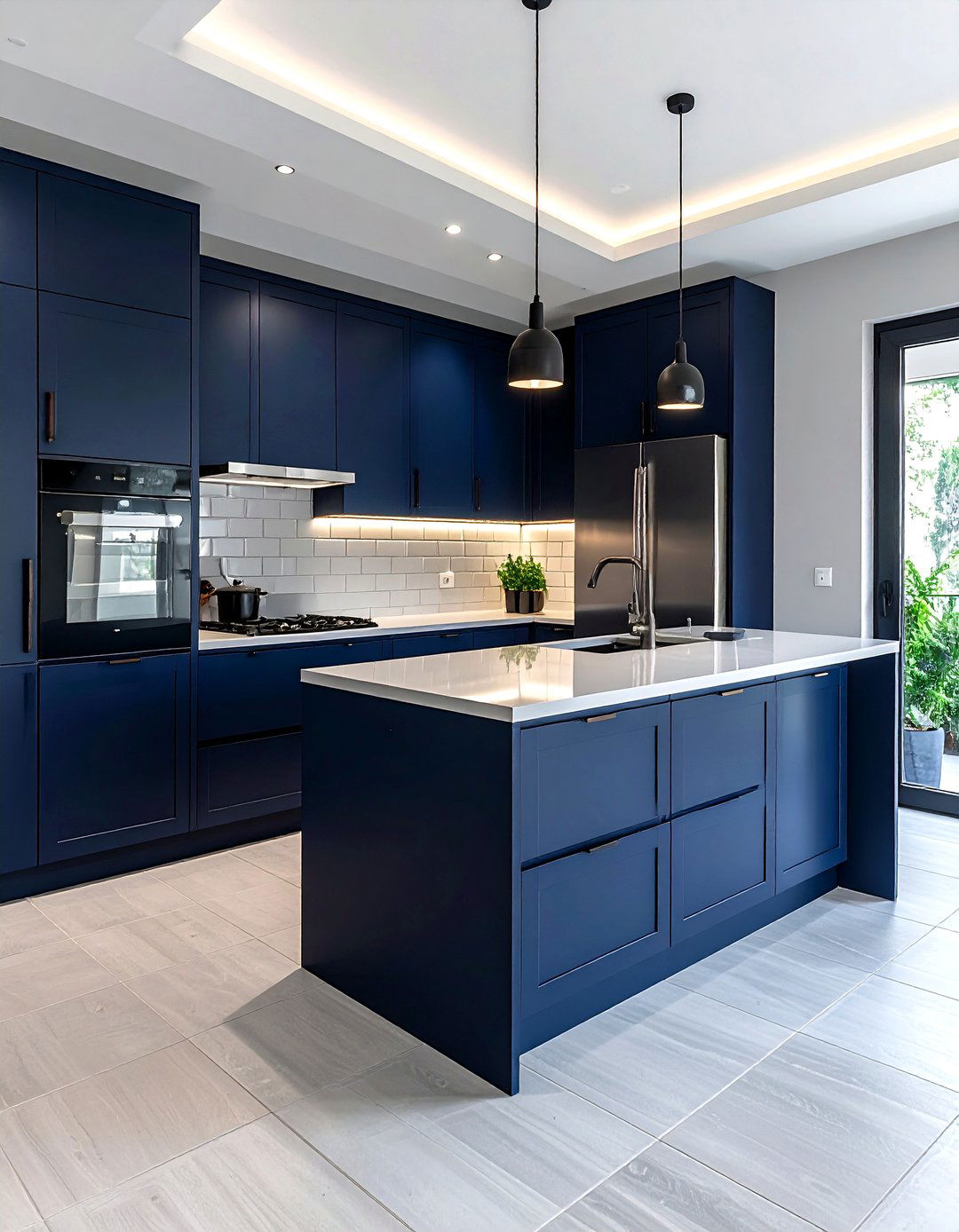 Dark Blue Kitchen Cabinets - 30 blue kitchen cabinet ideas