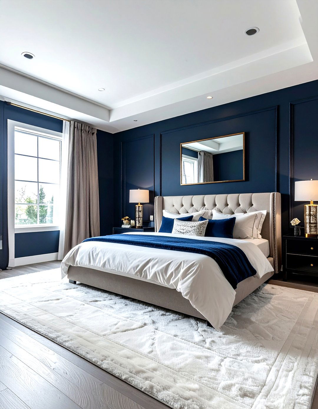 Dark Blue Master Bedroom - 30 navy bedroom design ideas