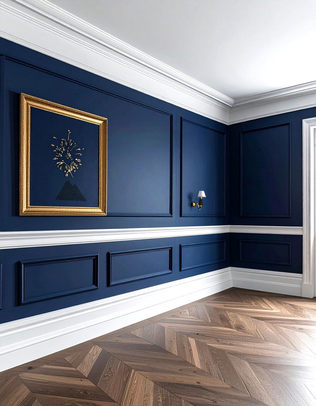 Dark Blue Walls - 30 modern classic dining room ideas