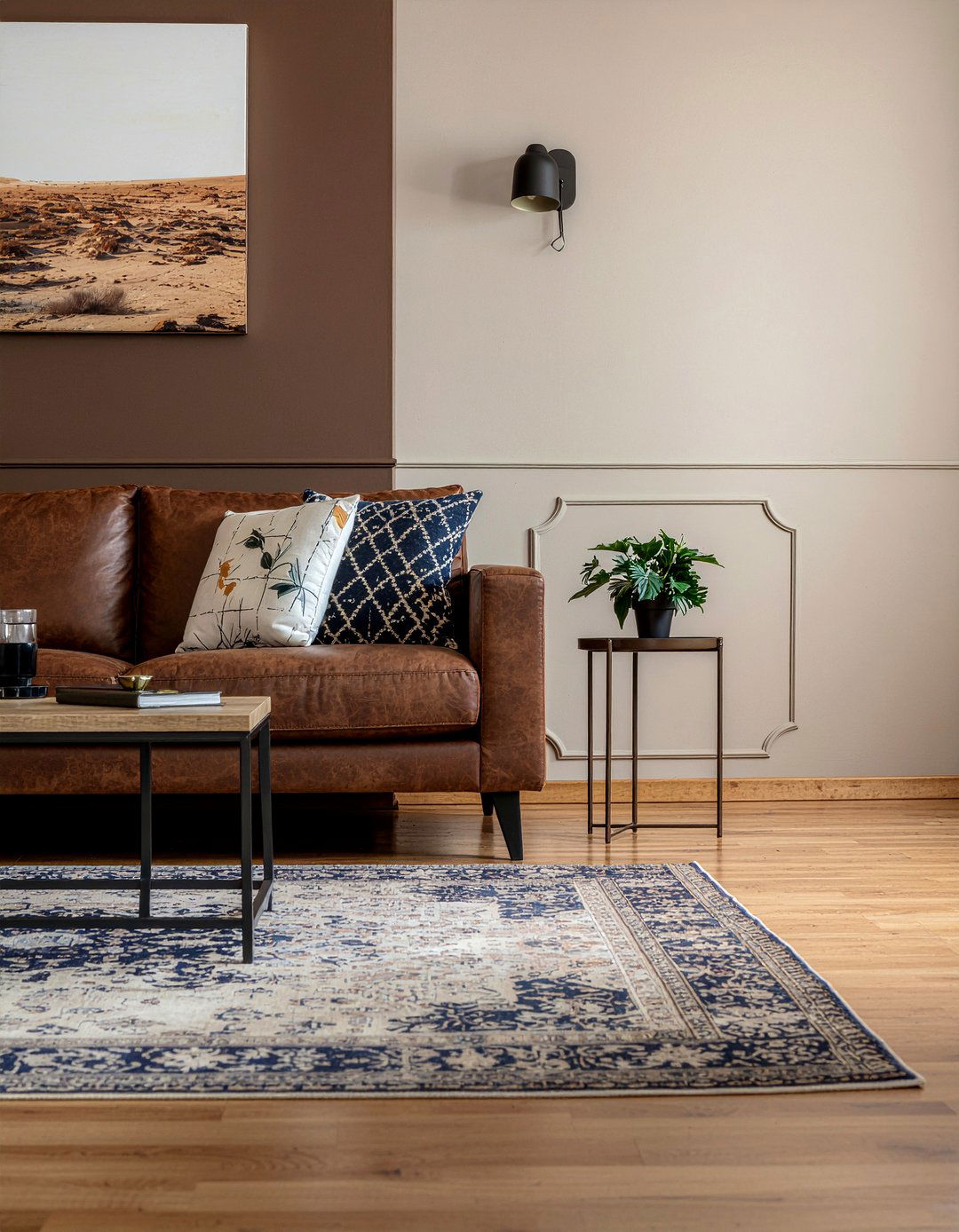 Dark Brown And Tan Living Room Wall - 30 living room two tone walls