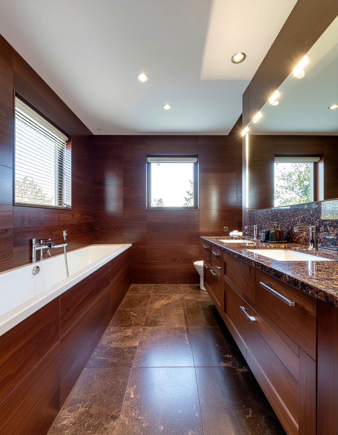 Dark Brown Bathroom - 30 monochromatic bathroom ideas