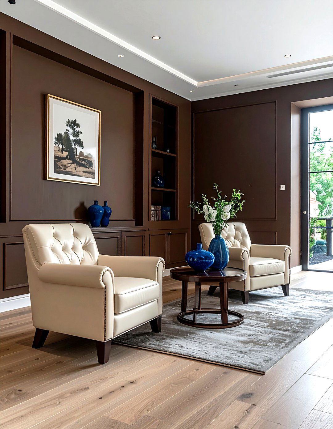 Dark Brown Living Room Wall - 30 accent wall paint ideas