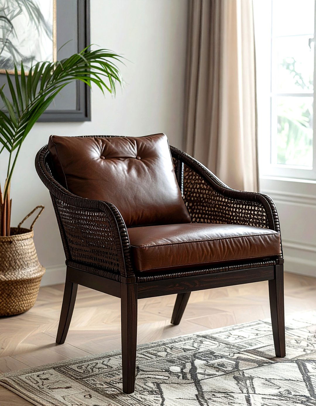 Dark Brown Rattan Chair - 30 rattan dining chair ideas