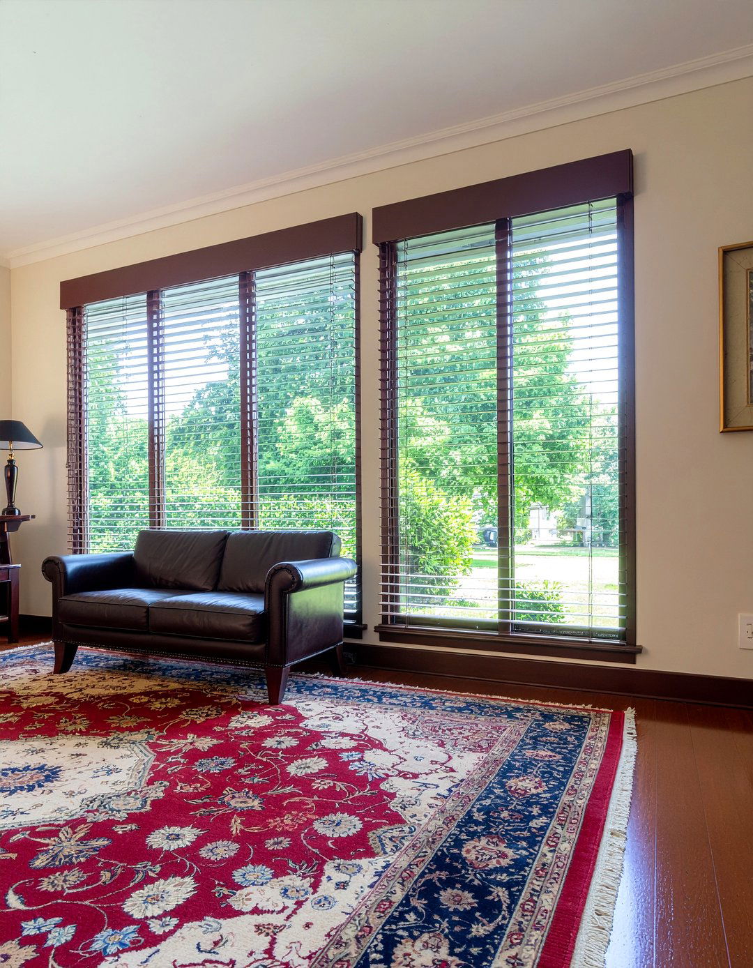 Dark Brown Venetian Blinds - 30 living room venetian blinds