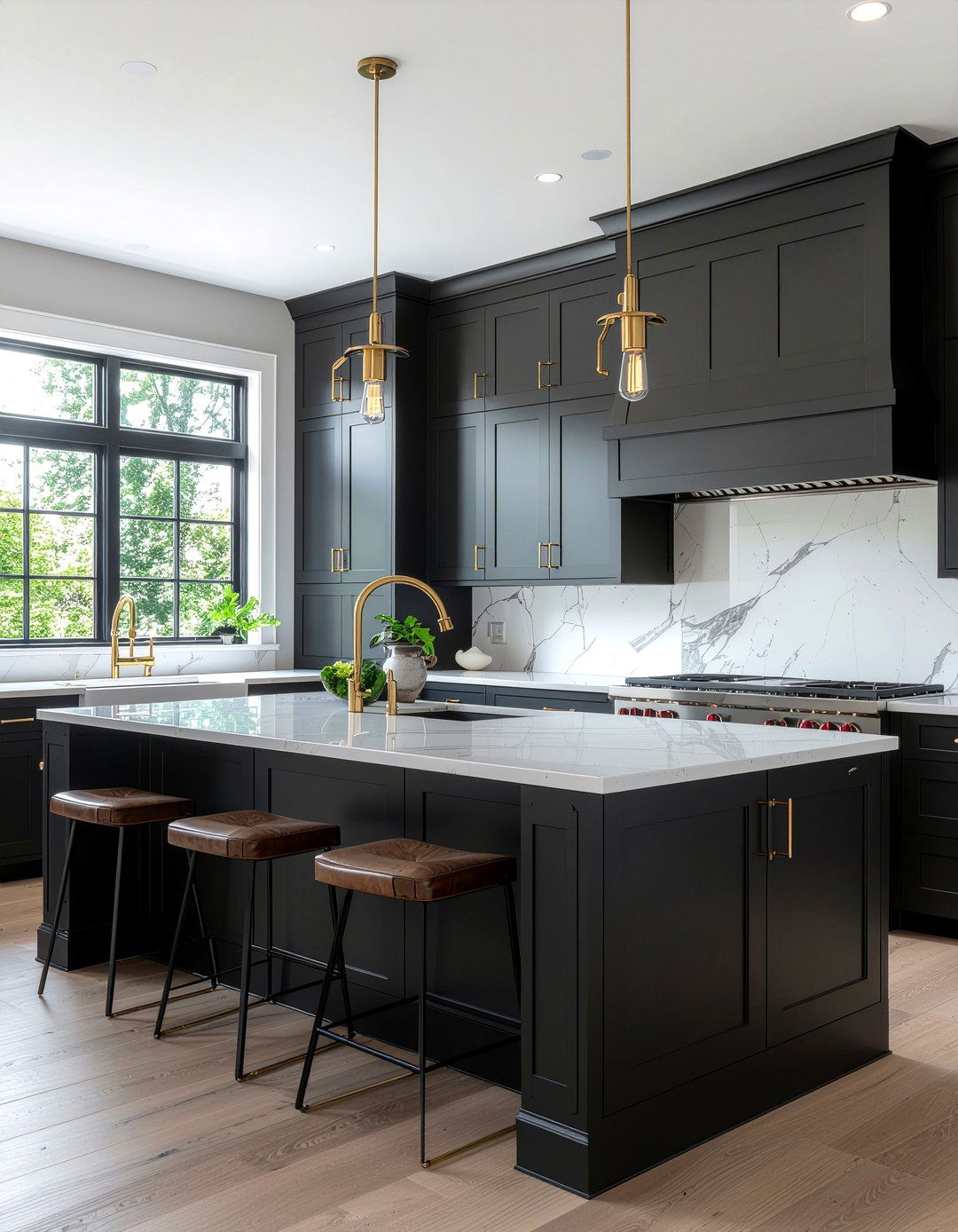 Dark Cabinet Colors - 30 layered kitchen ideas