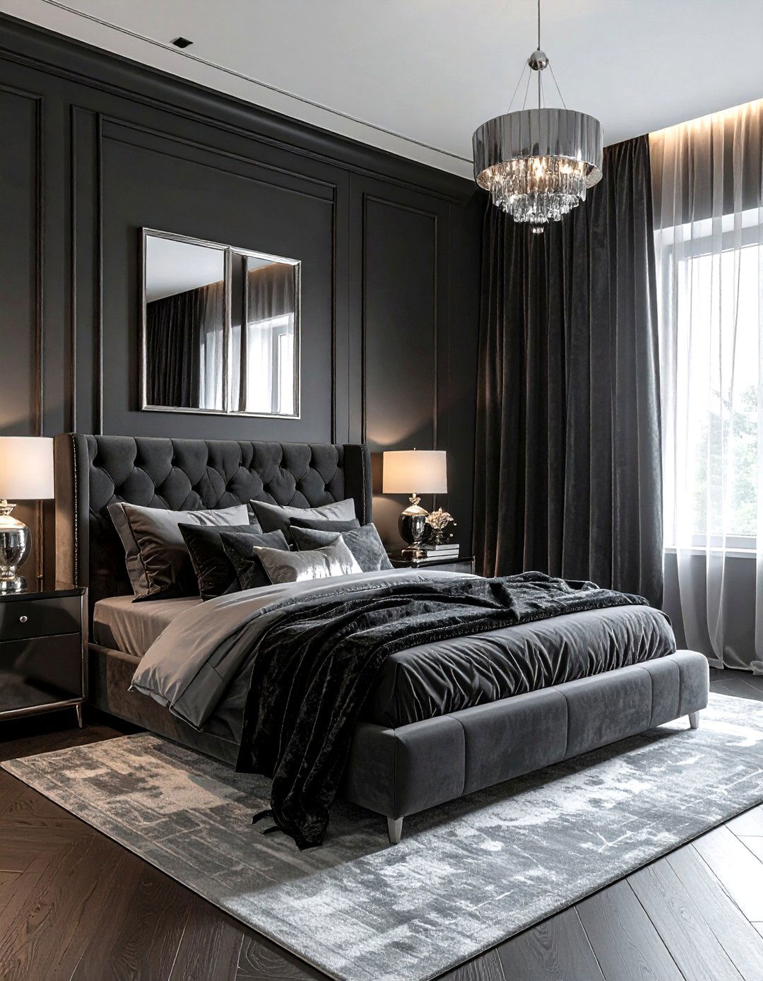 Dark Charcoal Bedroom - 30 gray bedroom accessories ideas